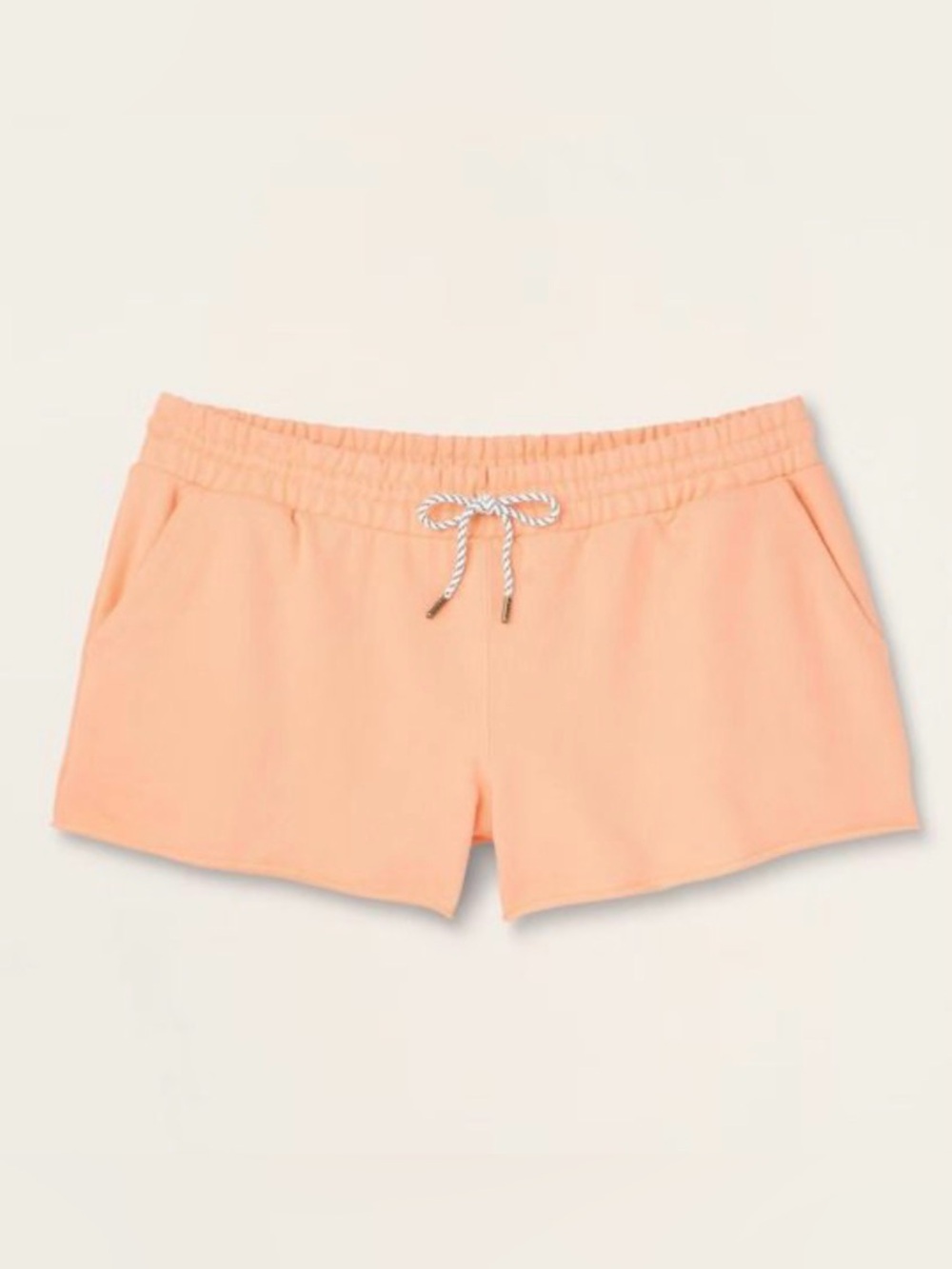 Parke Women's Mid-Rise Pull-On Sweatshorts Peach Orange L NWT